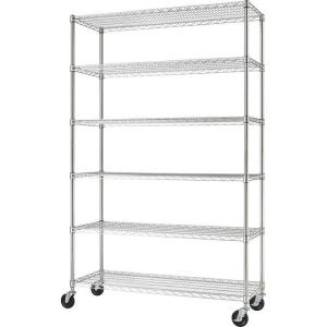 Wholesale Zinc Mobile Storage Shelves For Biological Laboratory / 6 Tier Wire Rack from china suppliers