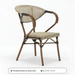 Outdoor Dining Table And Stackable Chair Set Modern Design Restaurant PE Rattan