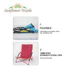55*56*66cm Foldable Beach Chair Camping Ultralight Low Seat Backpacking Oxford