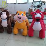 Hansel kids amusement motorized plush electric mountables riding animals