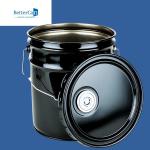 0.32mm-0.43mm Metal Paint Pail 20l Black Bucket With Lid