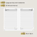 Green ODM A5 Planner 2023 Daily Schedule Sponge Filled Hardcover Monthly Tabs