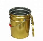 Offest Pringting 20 Liter Painted Metal Buckets With Flower Shape Lid