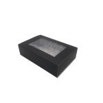 31*6.5*2.5cm Drawer Paper Gift Box Packaging Matte Black Macaron Boxes