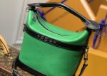 Small Genunie Black Printing Linning 25cm Cowhide Bucket Bag Handhold