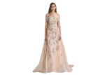 Summer Flower Maxi Ladies Evening Dresses Off Shoulder Type Custom Size