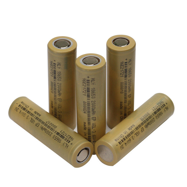 Electric Bike 3.6 V Lithium Battery 18650 2000mah Rechargeable Cells