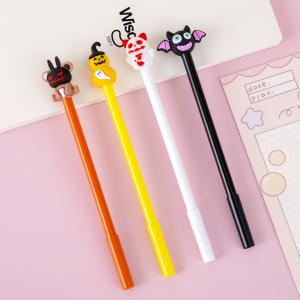 Wholesale Creative Halloween Theme Gel Pen 0.5mm Cartoon Pumpkin Bat Ghost Gift Gel Pen from china suppliers