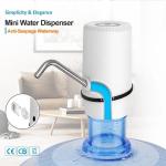 8W 2.4L/Min 1200mAh Water Bottle Pump Dispenser With Decorative Chamfer Top