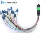 Fan Out Fiber Optic Cable Assembly MTP MPO To LC 0.9mm Connector 12 /24 Fiber
