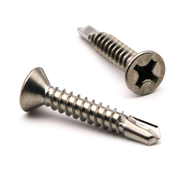 Cross Recess Flat Head Self Drilling Screws 410 Stainless Steel Phillips Drive