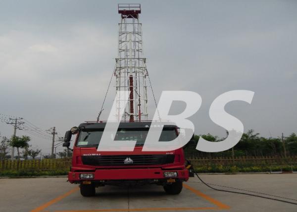 Double Drum Oil Rig Drawworks Equipment Truck Mounted Drilling 500kn