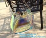 fashion ladies college girl summer beach jelly clear PVC handbag shoulder chain