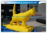 Waterproof Yellow Cat Inflatable Cartoon Characters / Large Inflatable Animals