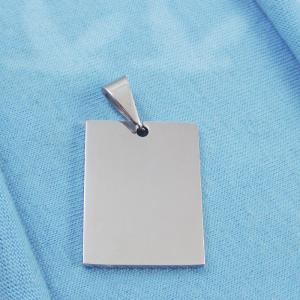 Wholesale 316L Stainless Steel Rectangle Square Shaped Necklace Pendant LPS0069 from china suppliers