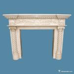China natural stone , White Marble Fireplace Surround And Hearth