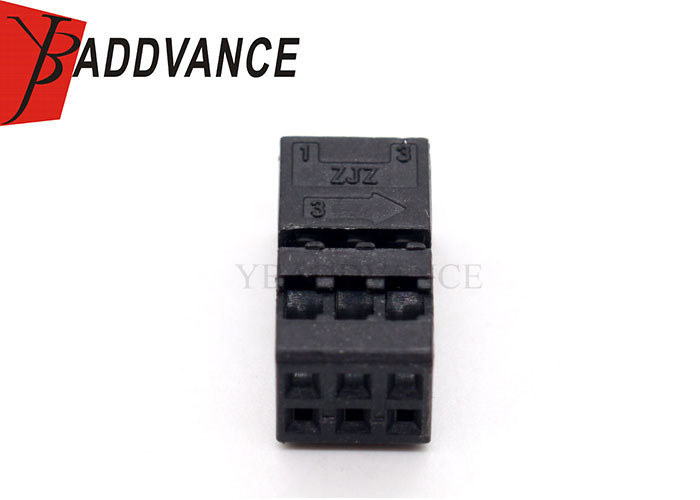 6 Pin Female Electrical Automotive Connector Black With Terminals For Car