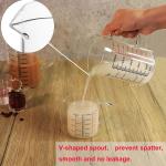 Glass Measuring Cup-[Insulated Handle | V-Shaped Spout]-Made Of High Borosilicat