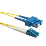 Singlemode SC-LC Yellow Jacket Color Duplex 9/125 Fiber Optic Patch Cable