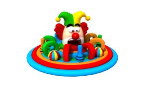 Wholesale Inflatable Fun City Colorful Clown Inflatable Fun City Kids 0.55mm Pvc Jumping Castle Combo from china suppliers