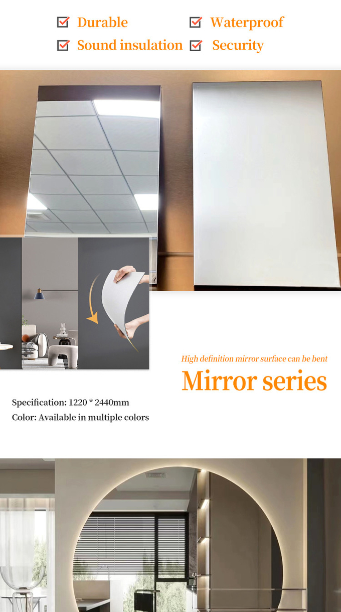 Environmentally Friendly Light Luxury Mirror Bamboo Fiber Wood Veneer