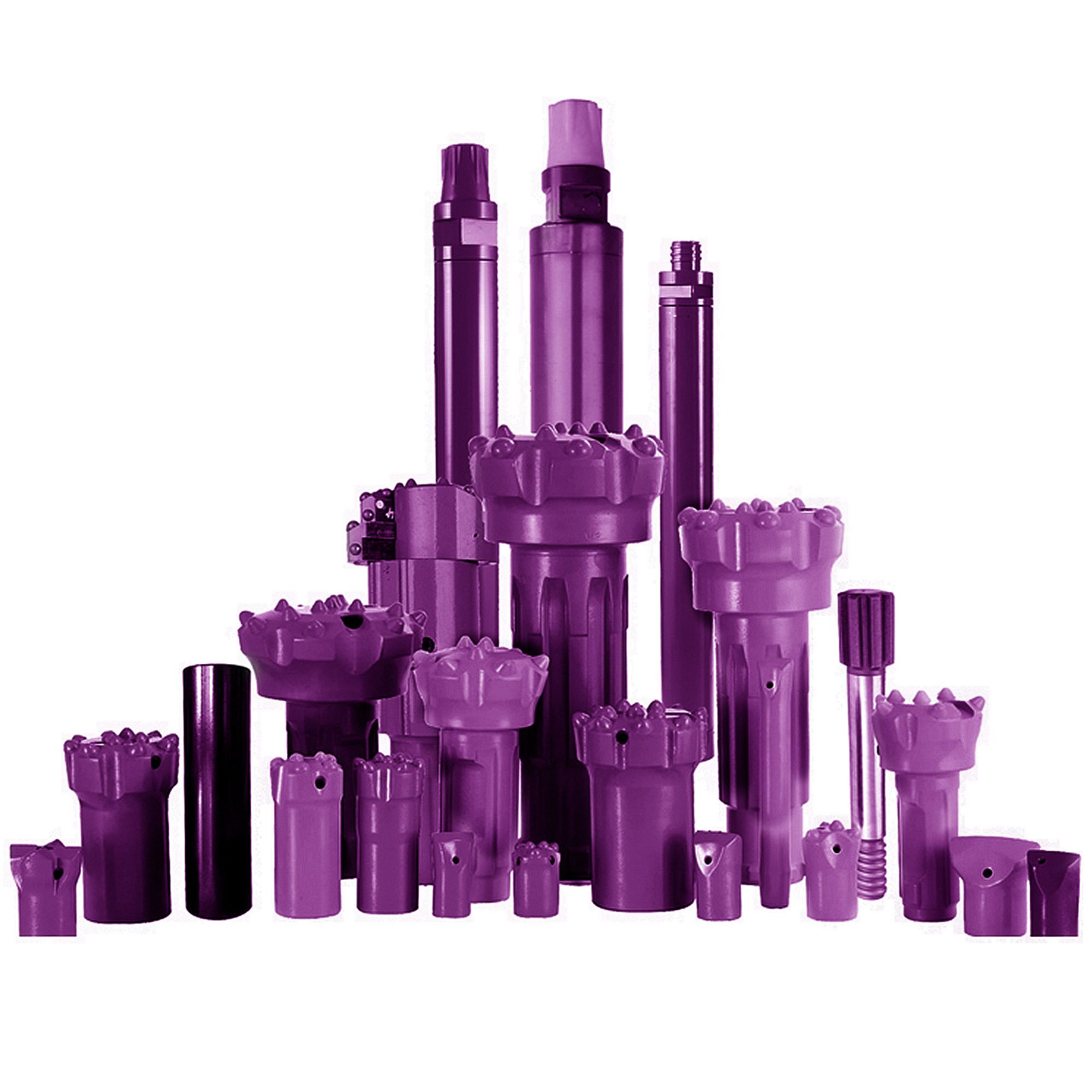 Rock Borehole Drill Bit Mining Machine Parts DTH Button Drill Bits DHD380 Drilling Bit Set