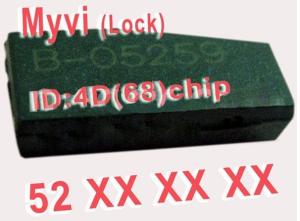 Wholesale MYVI 4D 68 Car Key Transponder Chip 52XXX, Professional Auto Key Chips from china suppliers