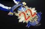 Runing Race Sports Enamel Medals Cut Out Effect Sublimated Ribbon Both Size