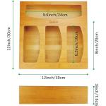 Convenient Bamboo Classic Sealed Lunch Bag Dispenser for Natural Storage Boxes