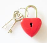 Red Heart Shaped diary Lock for Stationery