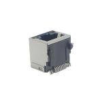 Modular Jack Female 90 Degree SMT RJ45 Receptacle Connector W/Leds