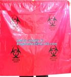 44 Gallon 37" X 50" Red Isolation Infectious Waste Bag / Biohazard Bag Linear