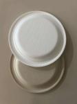 6 Inch Round Disposable Paper Plate Sugarcane Pulp Paper Party Plate Compostable