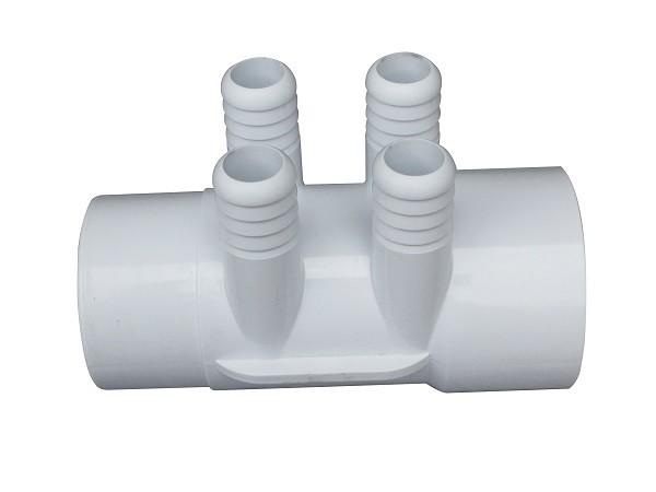 Quality 2" Street x 2" Slip x (4) 3/4"  Barb Style Plastic  Water Manifold For Home Spas for sale