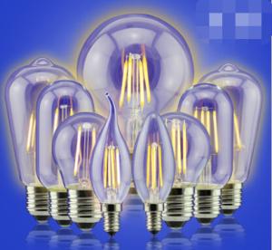 Wholesale 6W Edison A60 glass global LED Filament Bulb Candle C35Light E27 A60 cover Sapphire filame from china suppliers