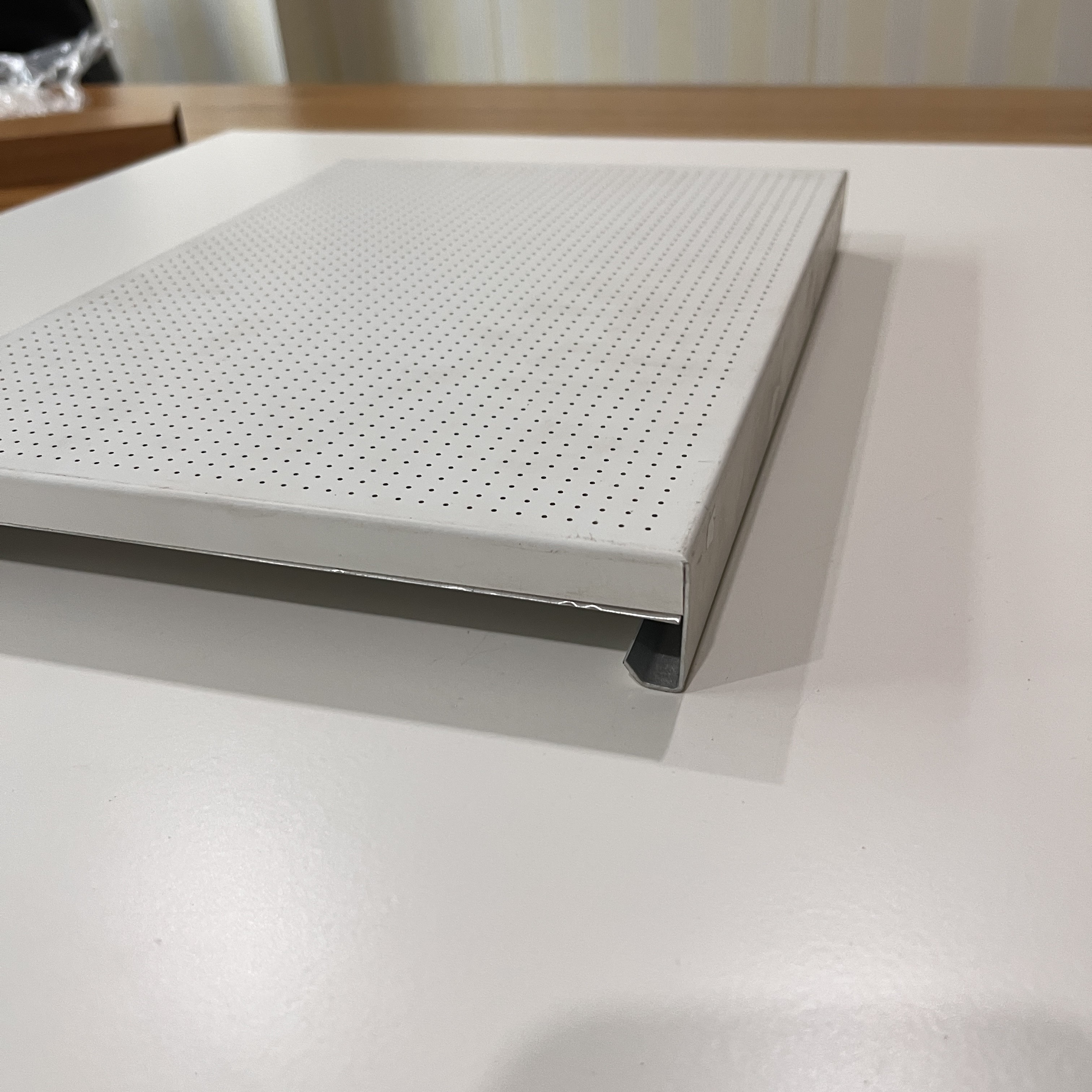 1.0mm Aluminum Metal Ceiling Corrugated Hook On Panel With Standard Perforation