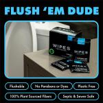 Travel Friendly Unscented Individually Wrapped Flushable Wipes with Vitamin-E &