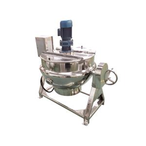 Wholesale Food Grade Stainless Steel Industrial Cooker Gas Steam Electric Heating Fixed Tilting Jacketed Pot Cooking Jacket Kettle from china suppliers