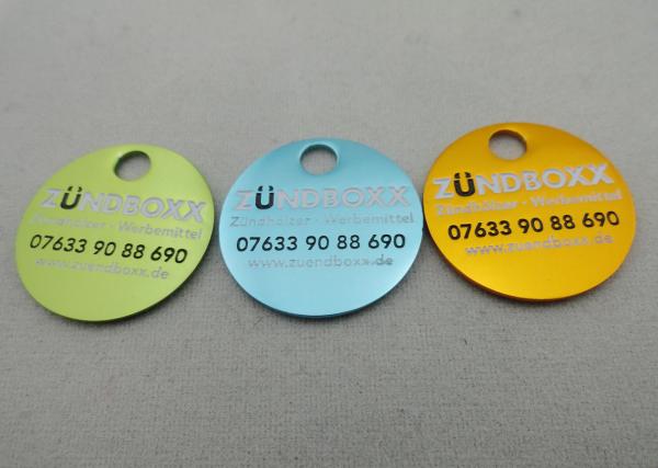 Custom Anodized Trolley Coin, Aluminum Promotional Trolley Coins with Soft and