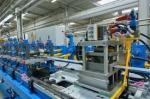 PLC Control PU Sandwich Panel Production Line 40 - 42 Kg / m2 Core Density