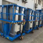 Lifting 8 meters hydraulic lift aluminum alloy single mast DC motor electric