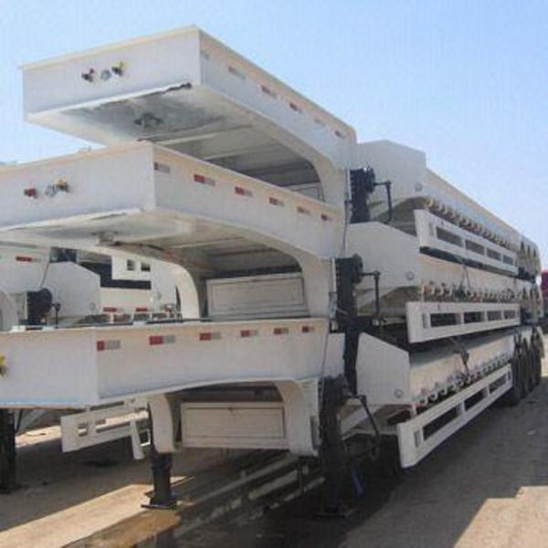 brand new china lowbed Semi-trailer with 4-axles excavator trailer. excavator