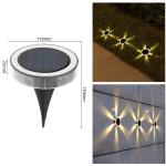 Aluminum Buried LED Solar Pathway Lights 3500K Underground Garden Decorated