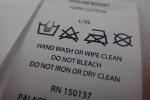 Flat Cutting Custom Screen Printing Nylon Care Labels For Bags , Towels
