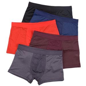 Wholesale Crotch Mens Boxer Briefs Bamboo Fiber U Shape Breathable Quick Dry Underwear from china suppliers