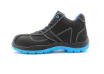 5 Inch Blue High Cut Outdoor Lightweight Steel Toe Bootswith PU Outsole Slip