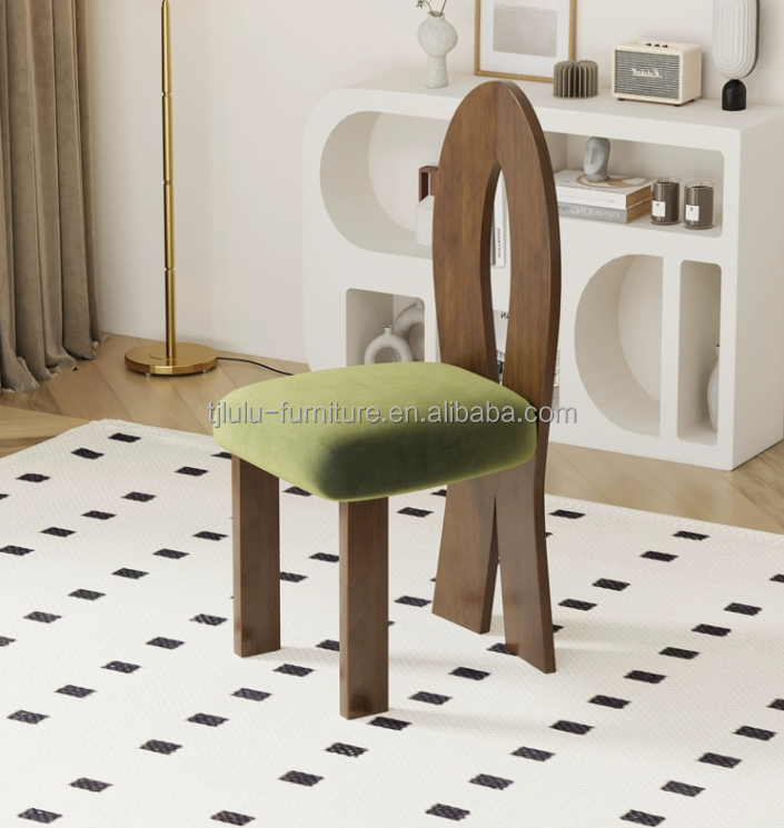 Mail Packing N Living Room Furniture Modern Design Soft Seat Wood Lamb Wool Dining Room Chair for Hotel and Home