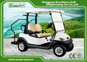 China White 48v Battery Golf Cart , Two Passenger Club Car Golf Cars With 100% Waterproof Accelerator on sale
