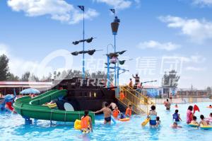 China Large Holiday Resort Fiberglass Pirate Ship For Theme Water Parks , 19*13.6*9m on sale