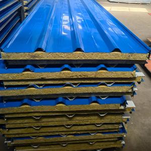 Wholesale Modern Style Glass Wool Insulation Rockwool Sandwich Panel With Chemical Resistance Long Lasting from china suppliers